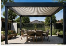 Pergola bioclimatique 30m² — Résidence Sophia Antipolis