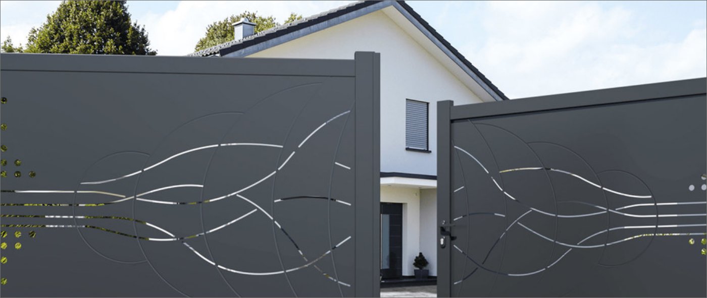 Portail aluminium coulissant 5m — Grasse